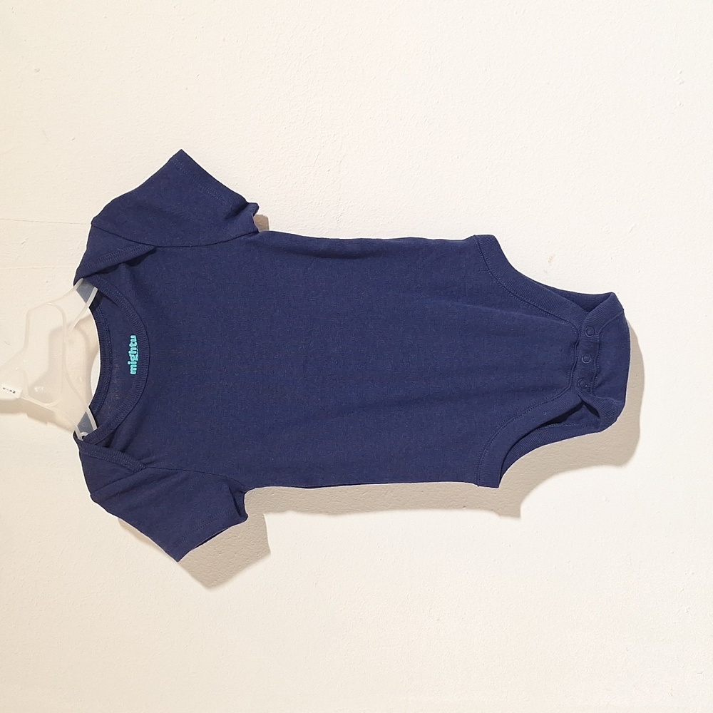 Mighty Goods Navy Blue Snap Bottom One Piece 9 months